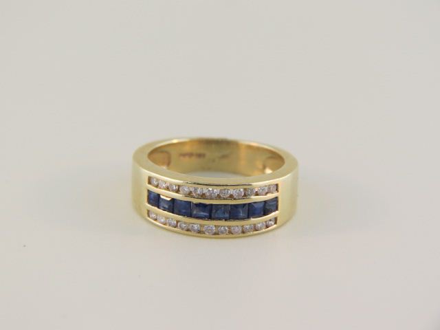 Sapphire Diamond Band 8 fine 14be36