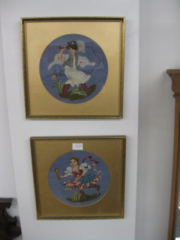Pair of Fine Pettipoint Embroideries