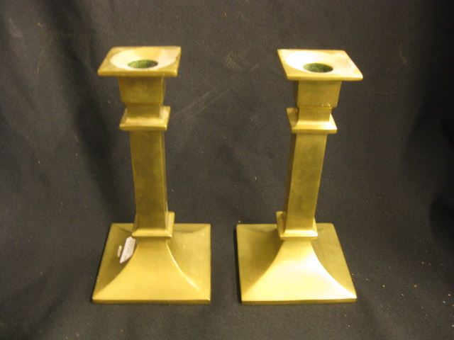 Pair of Brass Candlesticks Arts 14be69