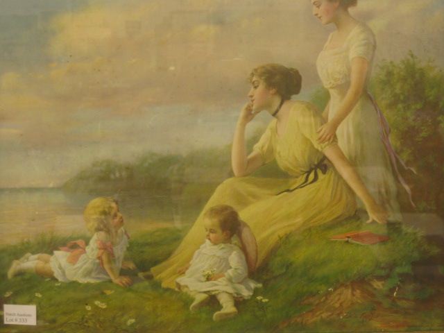 Victorian Lithograph of Mothers 14be92
