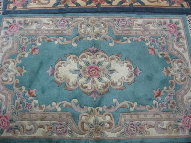 Chinese Sculptured Wool Rug floral 14bea6