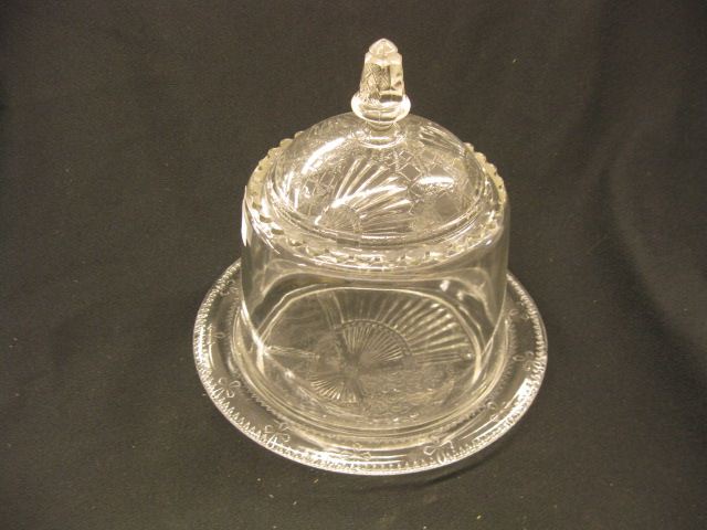 Pattern Glass Covered Cheese Dish 14bec4