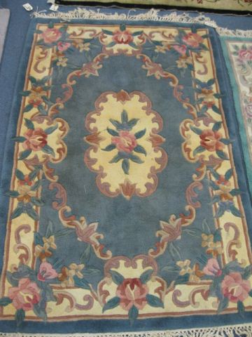 Chinese Sculptured Wool Rug floral