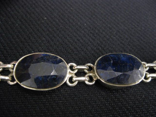 Sapphire Bracelet five large oval 14bf17