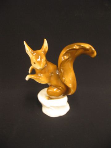Royal Dux Porcelain Squirrel Figurine