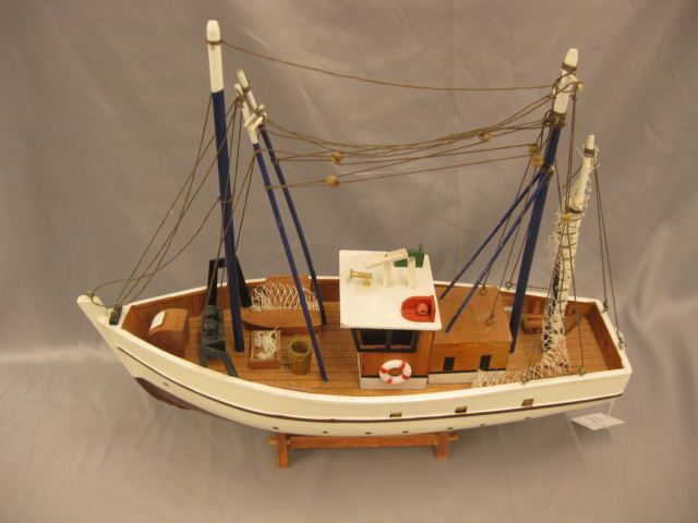 Wooden Model of a Fishing Boat