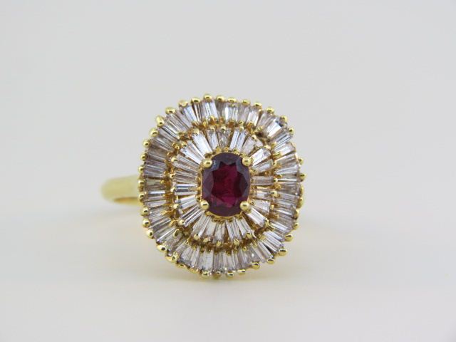 Ruby & Diamond Ring .82 carat oval