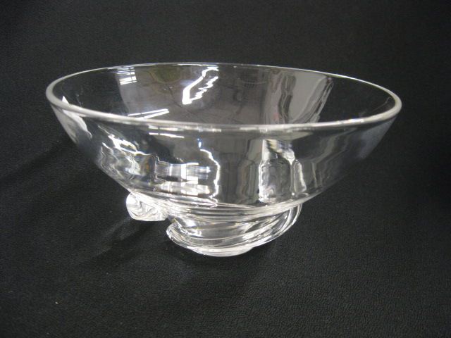 Steuben Crystal Bowl swirling base