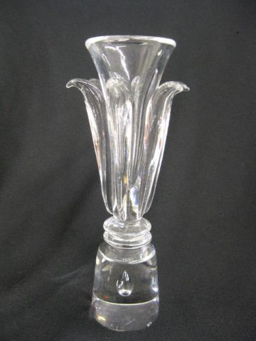 Steuben Crystal Candlestick flower 14bfe6