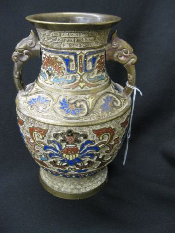 Japanese Champleve Bronze Vase 14c00e