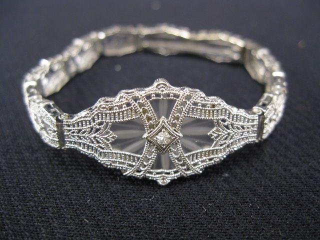 Diamond Filigree Art Deco Bracelet 14c019