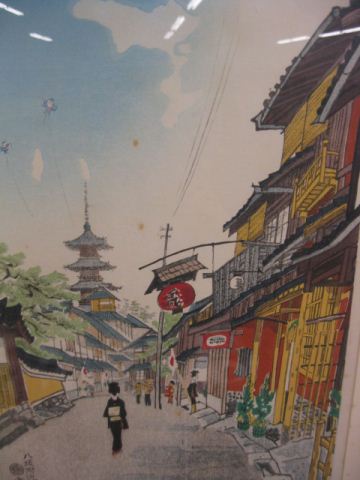 Japanese Woodblock PrintCity street 14c015