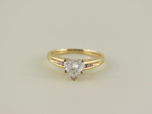Diamond Ring .96 carat heart shape