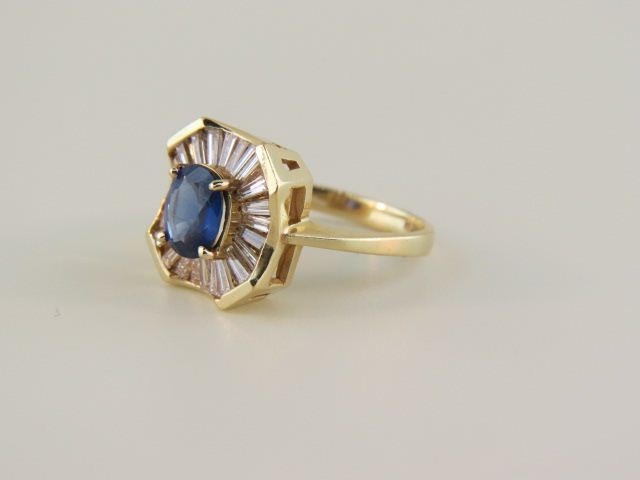 Sapphire & Diamond Ring triple