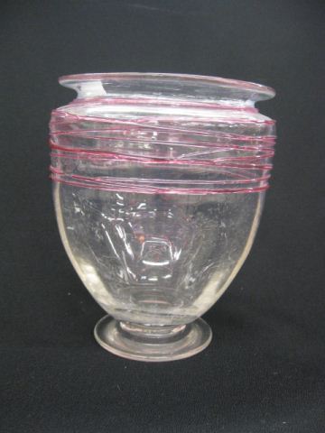 Steuben Art Glass Vase cranberry 14c054