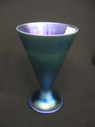Steuben Aurene Art Glass Vase blue 14c04e