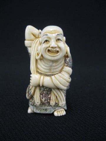 Carved Ivory Netsuke of a Buddha 14c065