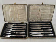 A boxed set of of six silver handled 149add