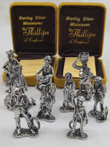 A group of nine hallmarked silver