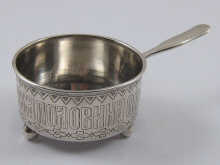 A Russian silver  saucepan  with
