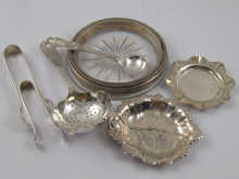 Silver: two pin trays a pair of