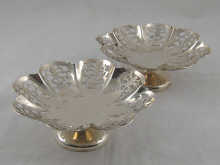 A pair of silver pierced lobed 149b22