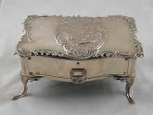 A large trinket box with pull out lined