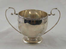 A two handled silver bowl 15 cm