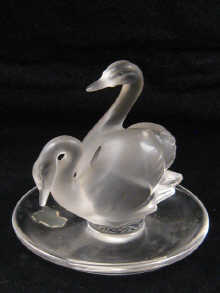 Lalique. A glass pin tray with