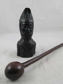 An African tribal ebony carving of a