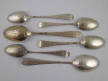 Six various Georgian silver bottom 149bf6