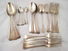 A part canteen of silver flatware 149c05