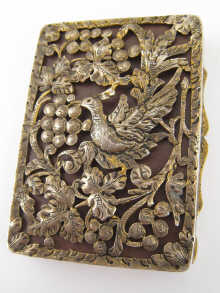 A continental silver gilt box the