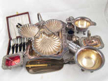 A quantity of silver plate comprising