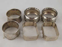 Three pairs of hallmarked silver