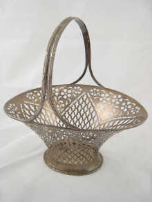 An American oval silver basket