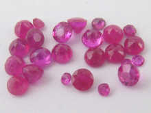 A quantity of loose polished rubies 149c60
