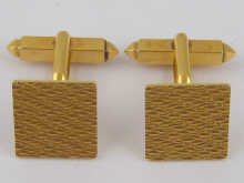 A pair of 18 carat gold cufflinks