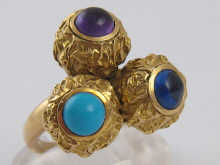 An 18 carat gold sapphire turquoise 149ca3