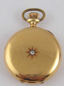 A 14 carat gold hunter fob watch 149cd5