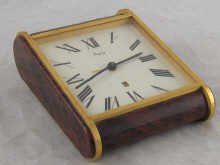 An Asprey alarm clock approx. 11 x 8.5cm.