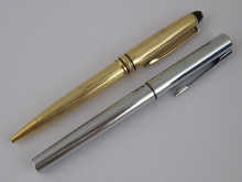 A gold plated Montblanc ballpoint pen