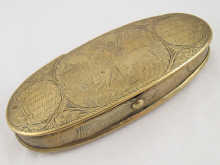 An 18th. century Dutch brass tobacco