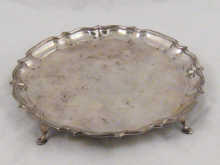 A hallmarked silver three footed 149d2f