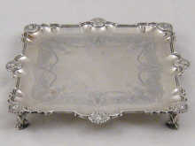 A fine square silver salver by 149d34