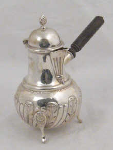 A hallmarked Victorian silver chocolate