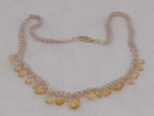 A seed pearl necklace with citrine 149dd6