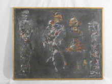 Oil on canvas Polish School abstract 149e35