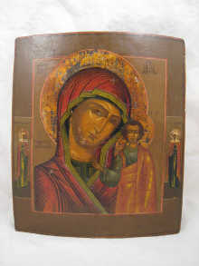 A Russian icon of the Virgin of