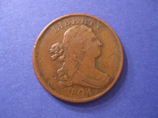 1804 U S Half Cent draped bust 149e93
